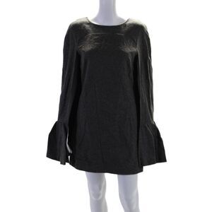 Co. Womens Sleeveless Cape Detail Mini Dress Gray Wool Blend Size Small